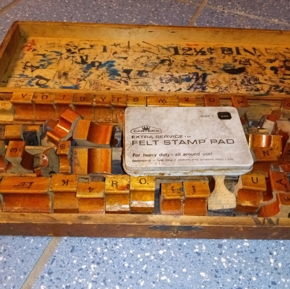 Antique rubber stamp kit